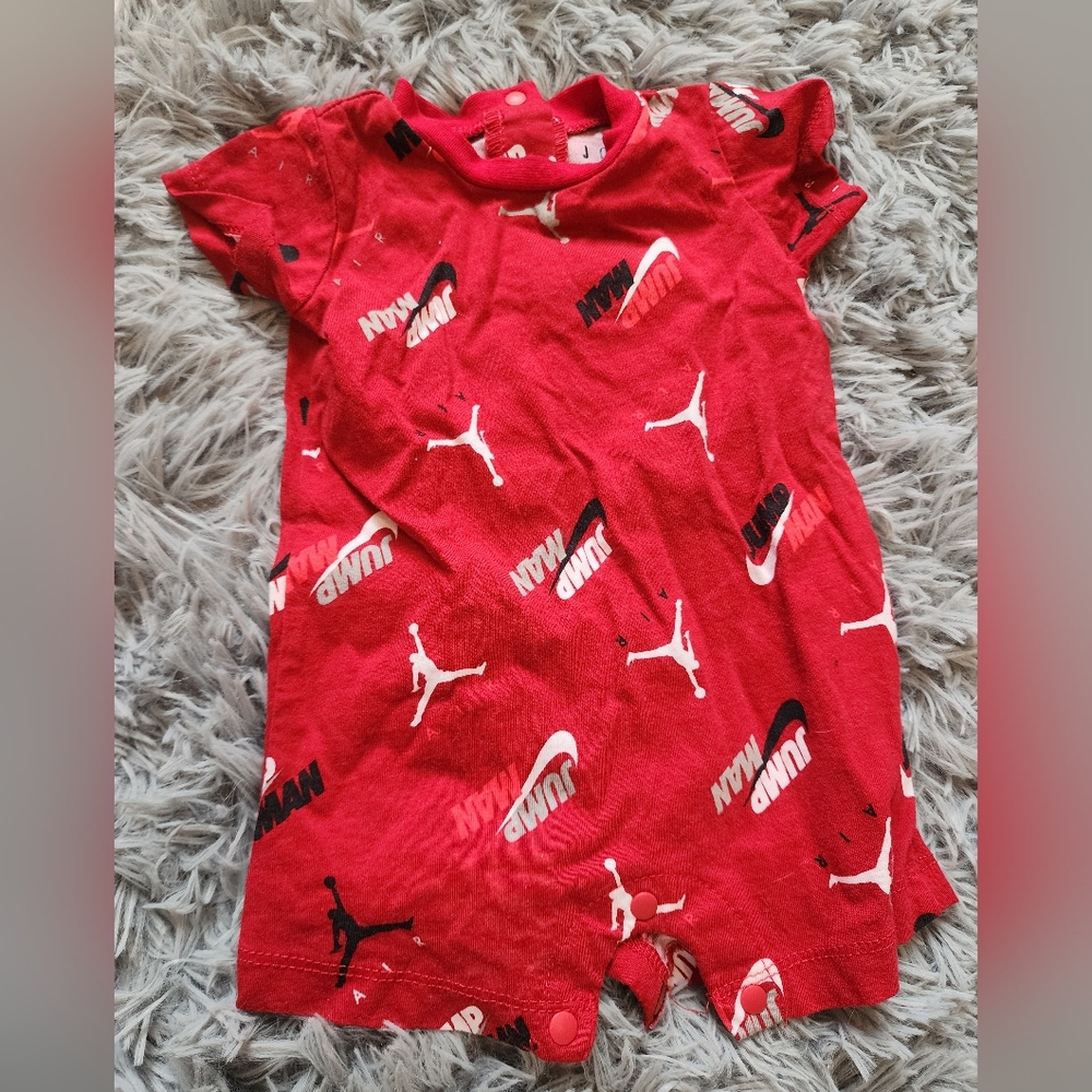 Nike Jordan infant 0-3 months one piece shorts EUC